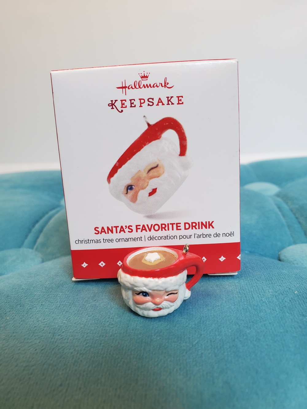 2015 Hallmark Keepsake Santa's Favorite Drink Ornament QXM8529